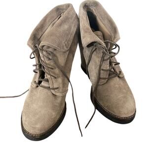 United Colors of Benetton Tan Suede Booties Size 8.5 US, 39 EU, Small Blemish